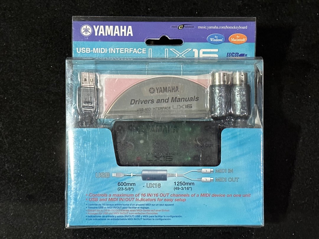 Yamaha UX16 MIDI USB interface, Hobbies & Toys, Music & Media, Music