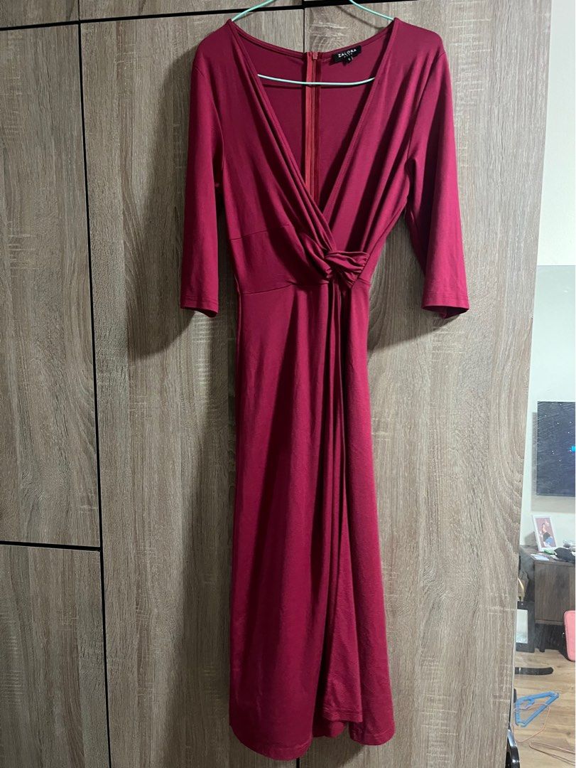 Zalora maroon dress discount