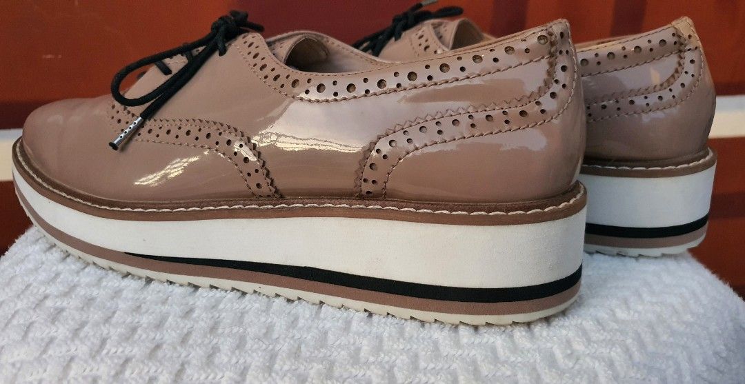 Oxford platform shoes zara clearance