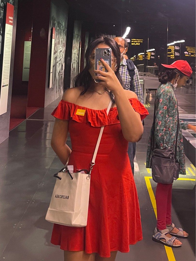 Zara Red Linen Dress, Women'S Fashion, Dresses & Sets, Dresses On Carousell