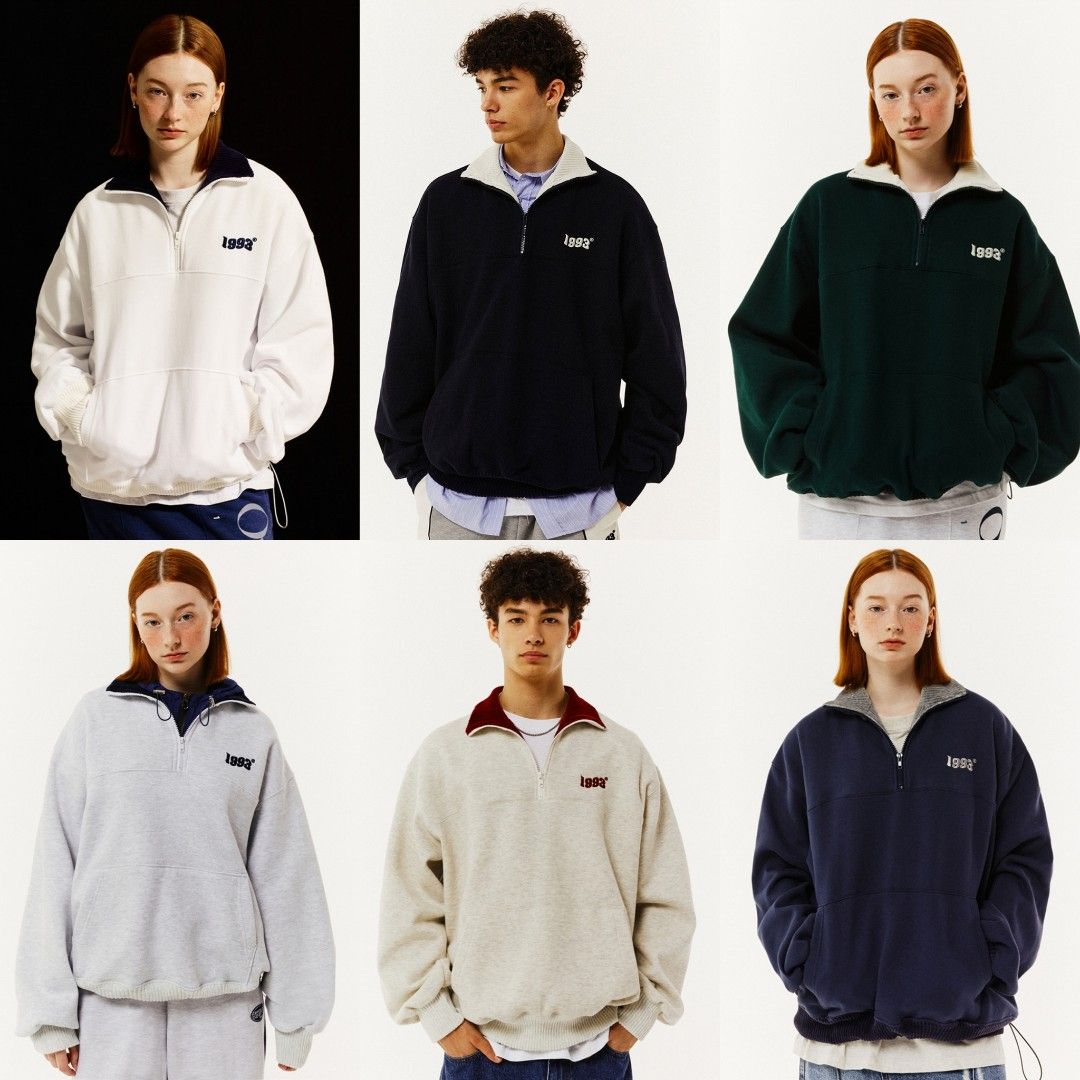 【1993studio】VINTAGE HALF ZIP-UP MUSINSA | 1993STUDIO Vintage Half Zip Up_Navy