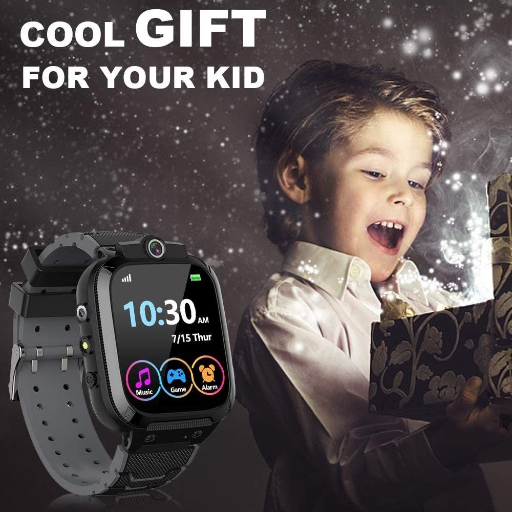 Smart Watch for Kids with 24 Puzzle Games HD Touch Screen Camera Video  Music Player Pedometer Alarm Clock Flashlight 12/24 hr Kids Watches Gift  for