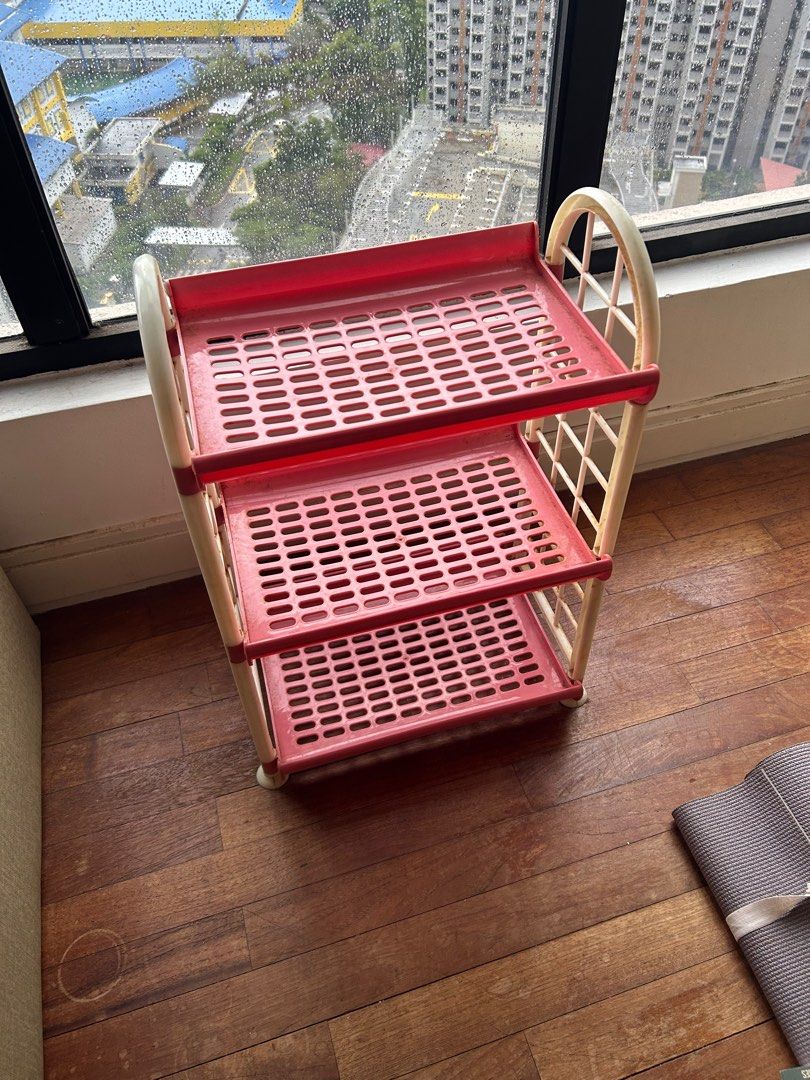 3 tier plastic toilet bathroom bedroom shelving, Furniture