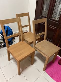 3x Wooden Chairs