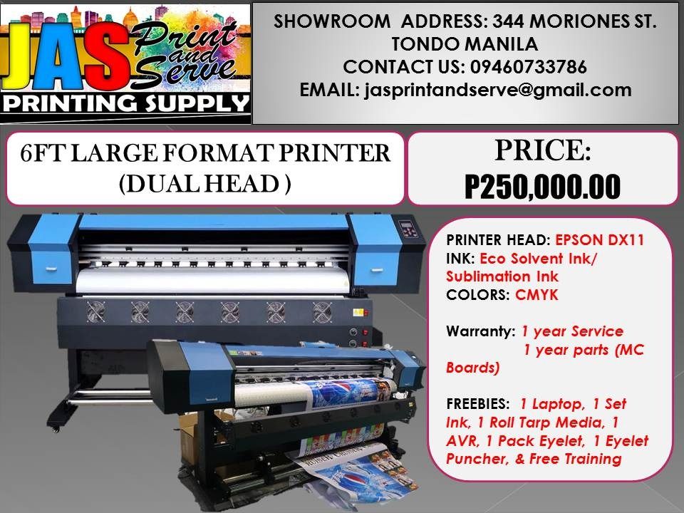 6FT TARPAULIN PRINTER MACHINE ( DUAL HEAD), Computers & Tech, Printers