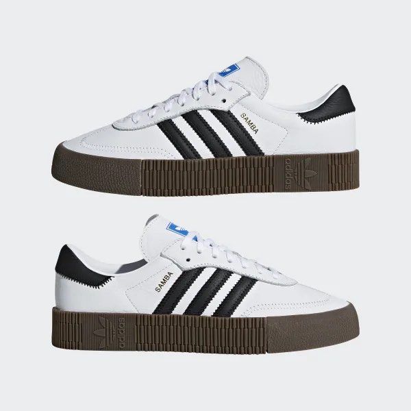 Adidas originals samba rose clearance sneakers in triple white