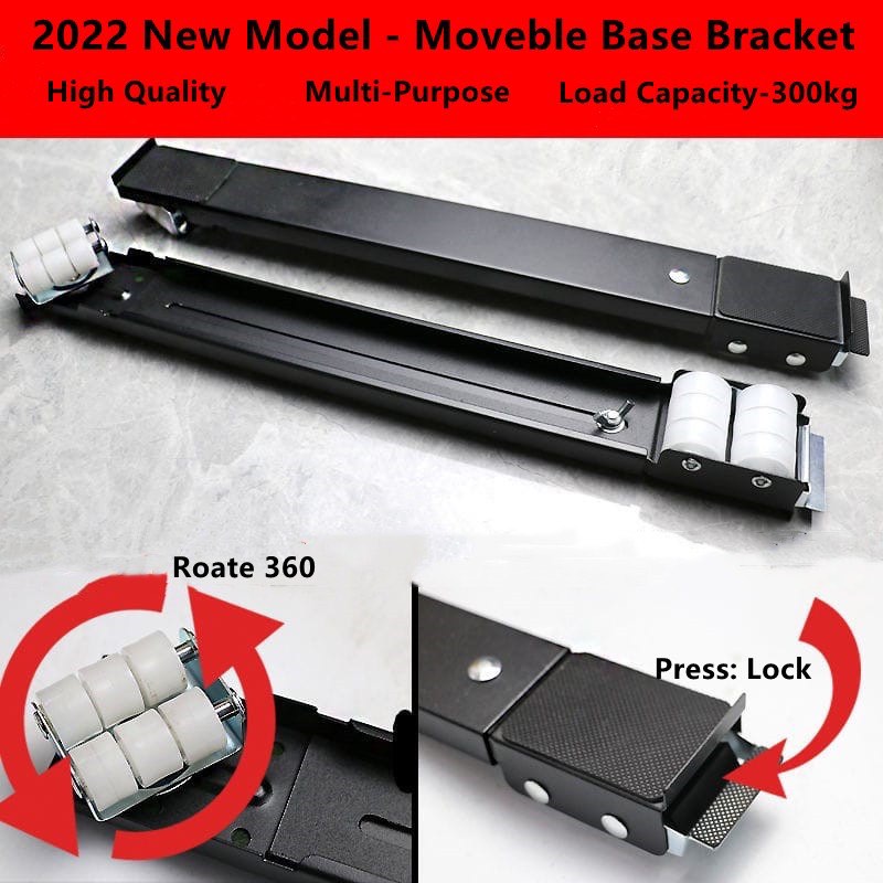 Adjustable washing machine fridge base with wheels, TV & Home