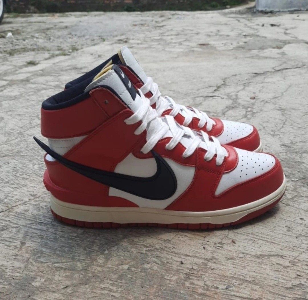 Ambush x Nike Dunk High Deep Royal, Fesyen Pria, Sepatu , Sneakers