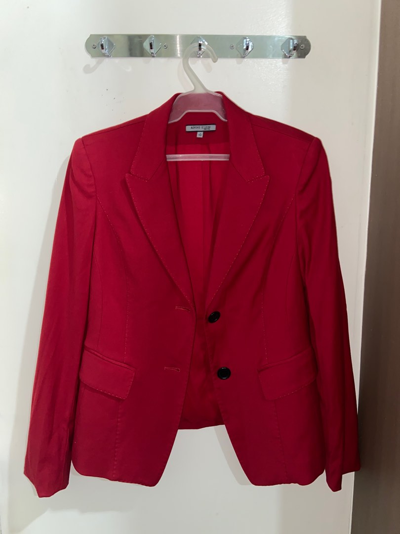 Anne klein red blazer store