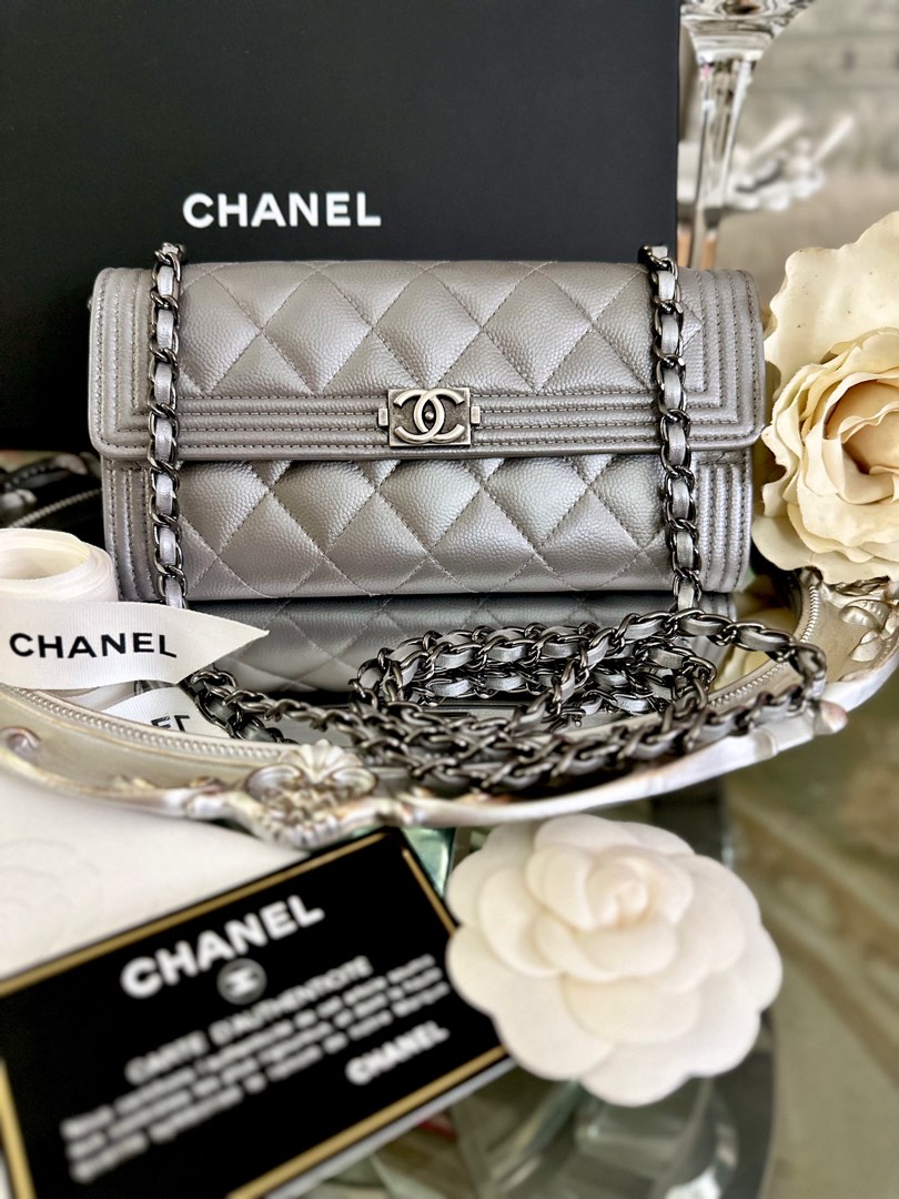 Authentic Chanel Boy Long Flap Wallet cum WOC, Luxury, Bags