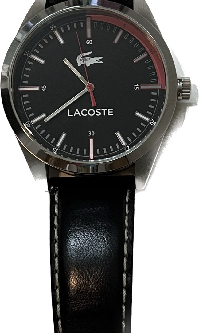 Lacoste watch outlet leather strap