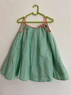 Baby Gap Green Dot Dress