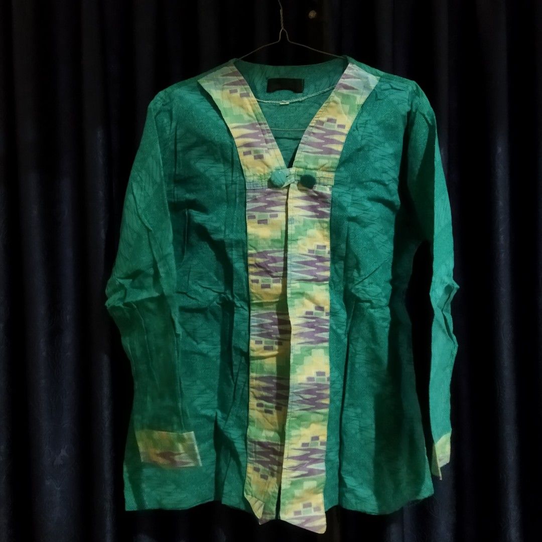 Batik Hijau Tosca, Women's Fashion, Women's Clothes, Tops on Carousell