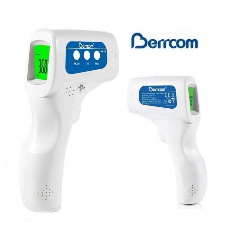 Berrcom Non Contact Infrared Forehead Thermometer JXB-178 Medical Grade  Baby Fever Check Thermometer 3 in 1 Contactless for Kids Infant Adult  (Batteries Not Included) 