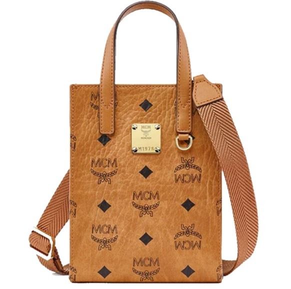 MCM cognac tote bag, Luxury, Bags & Wallets on Carousell