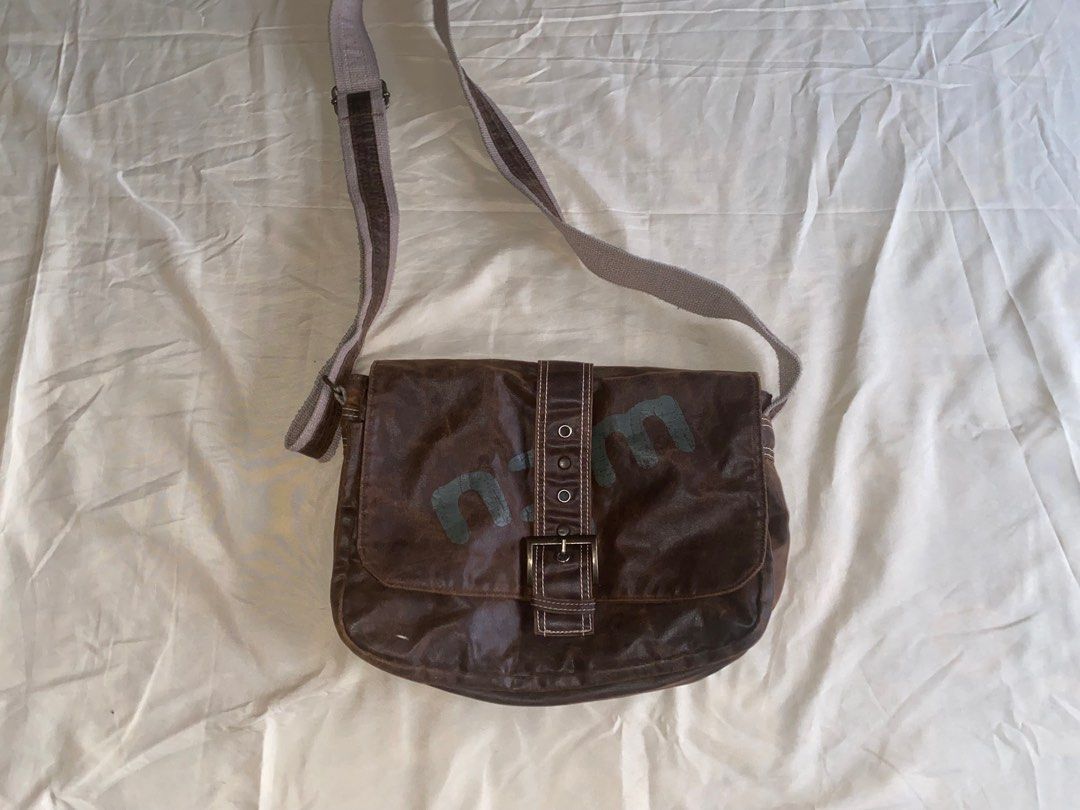 brown dark academia rory gilmore messenger bag