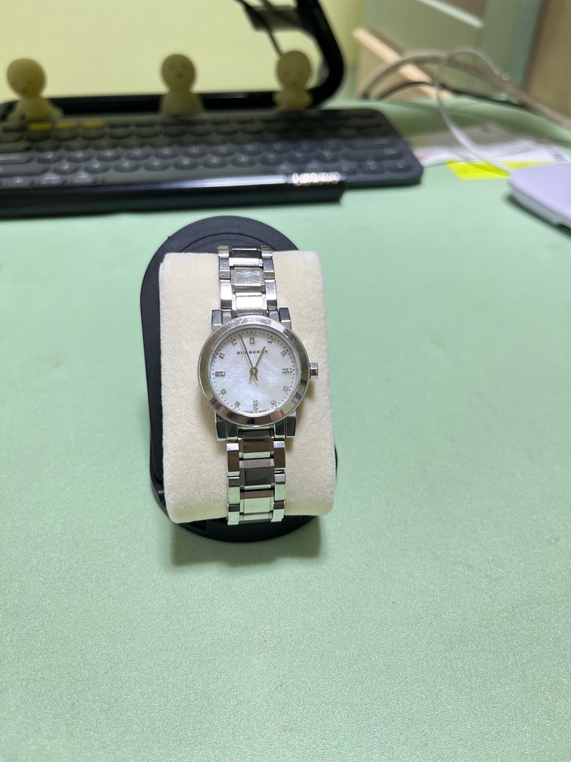 Burberry mother of pearl watch diamonds dial Women s Fashion Watches Accessories Watches on Carousell