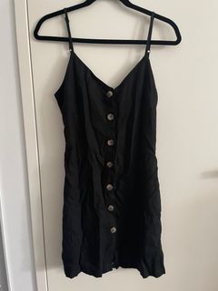 Button up black dress