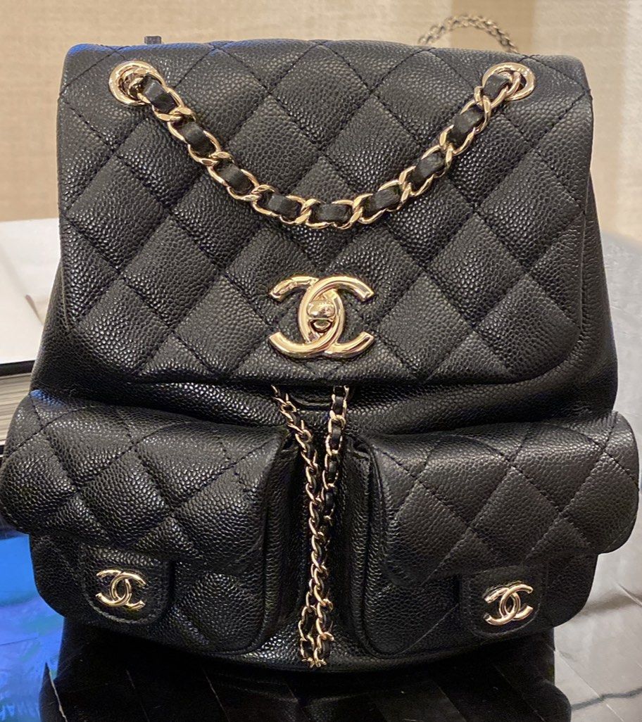 Chanel 2023 Shiny Caviar Small Backpack  Turnabout Luxury Resale