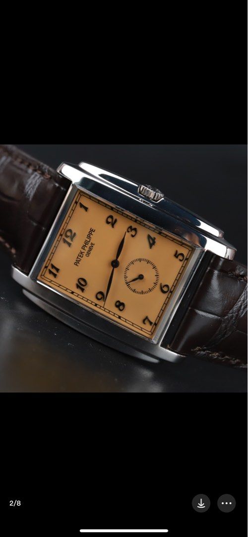 [Cheapest in SG] Patek Philippe Gondolo 5124G-001 Salmon Dial (Category: Watches) located in Singapore. Submitted by watch_enthusiastSG (Listing ID 1209164160, Image 2). Description: Patek Philippe's discontinued Gondolo series, inexpensive but so many things worth mentioning. Case: classic design with Art Deco style stepped case. Unique for 5124 only. Dial: very elegant and rare salmon dial (salmon dials are usually the most special references f