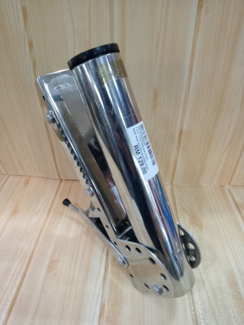 C.H.K Stainless Steel Boat Rod Holder Adjustable Fish Fight, Sports  Equipment, Fishing on Carousell