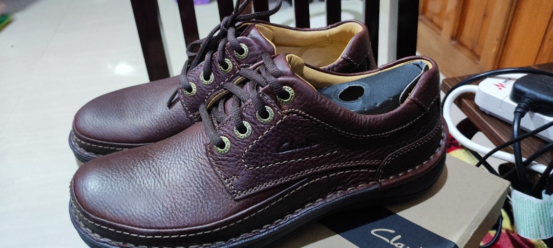 Clarks Nature Three Mahogany Leather