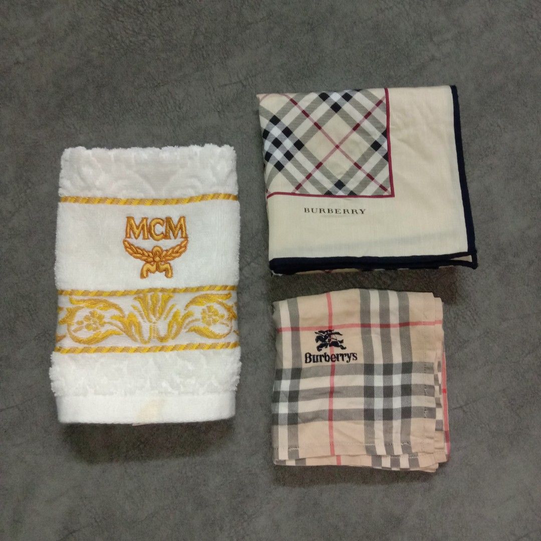 Combo Face Towel MCM Burberry, Men's Fashion, Tops & Sets, Sets &  Coordinates on Carousell