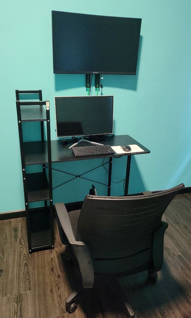 Computer table with chair, Furniture & Home Living, Furniture, Tables