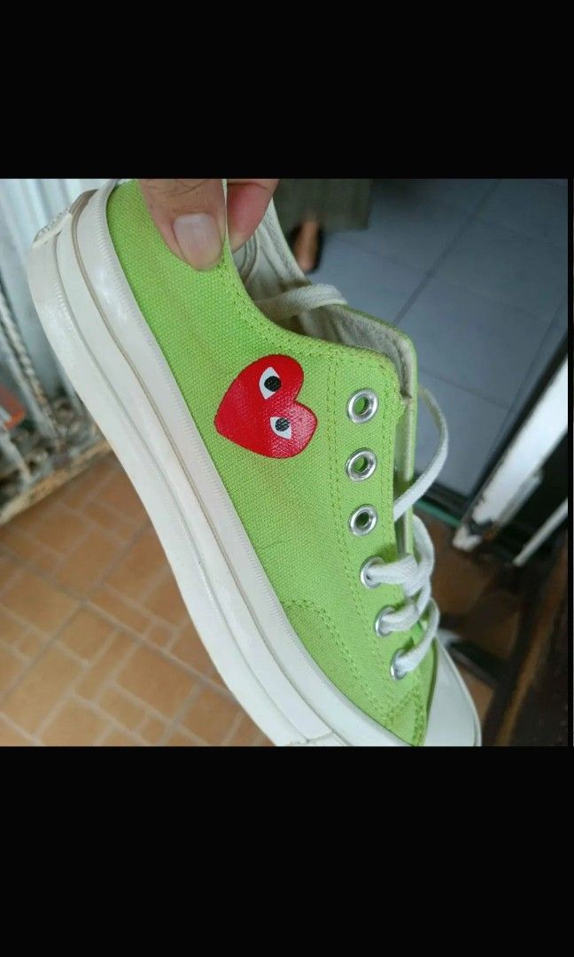 Cdg converse neon green clearance