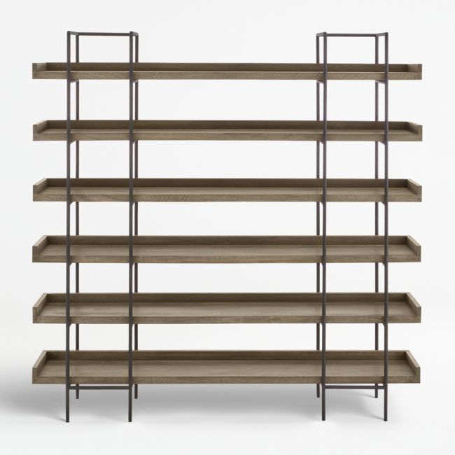 Crate and cheap barrel bookshelf
