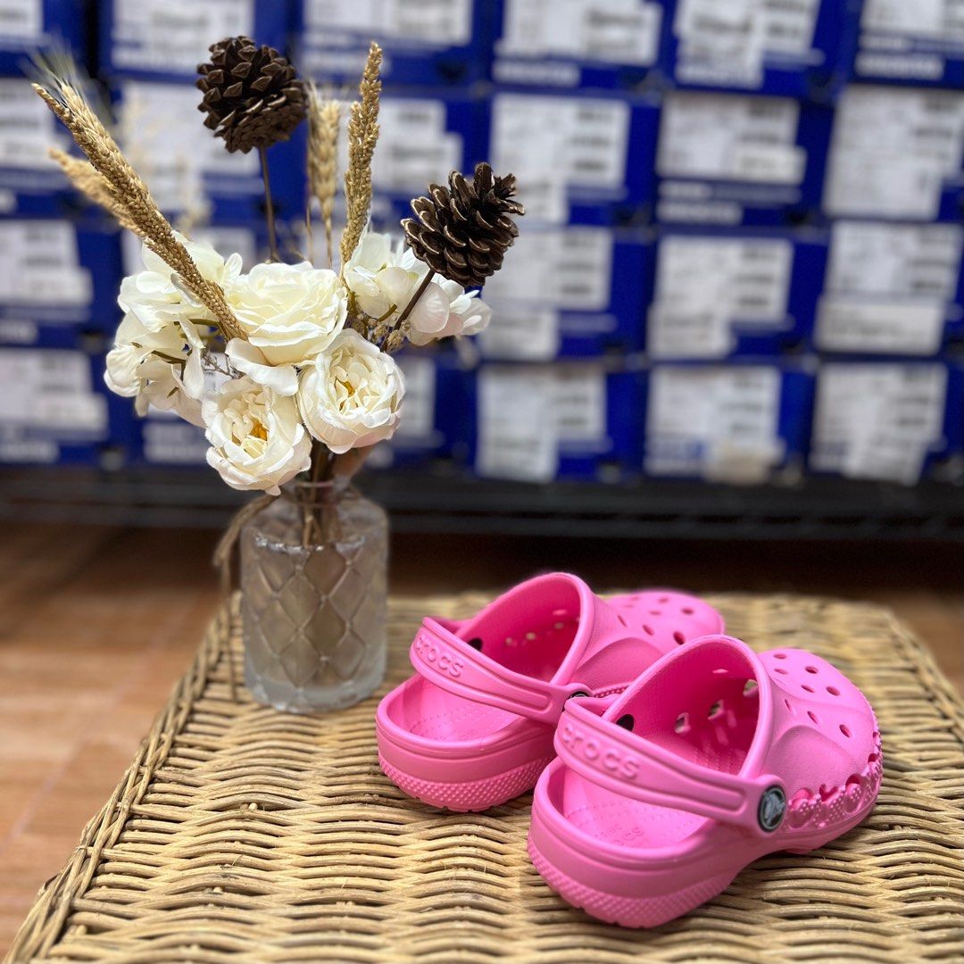 Pink baya crocs on sale