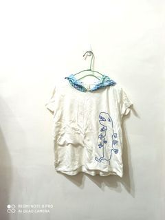Dailo 恐龍圖騰撞色帽T