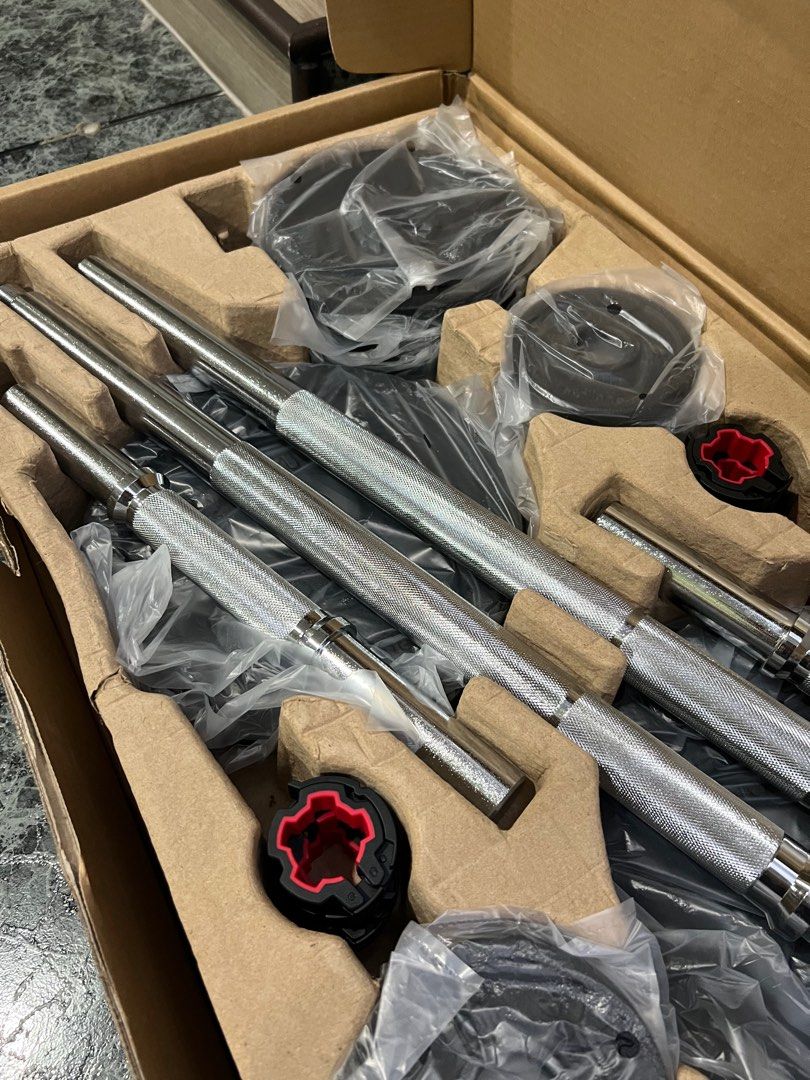 Decathlon Kit Bar 50kg, Sports Equipment, Exercise & Fitness, Weights & Dumbells on Carousell