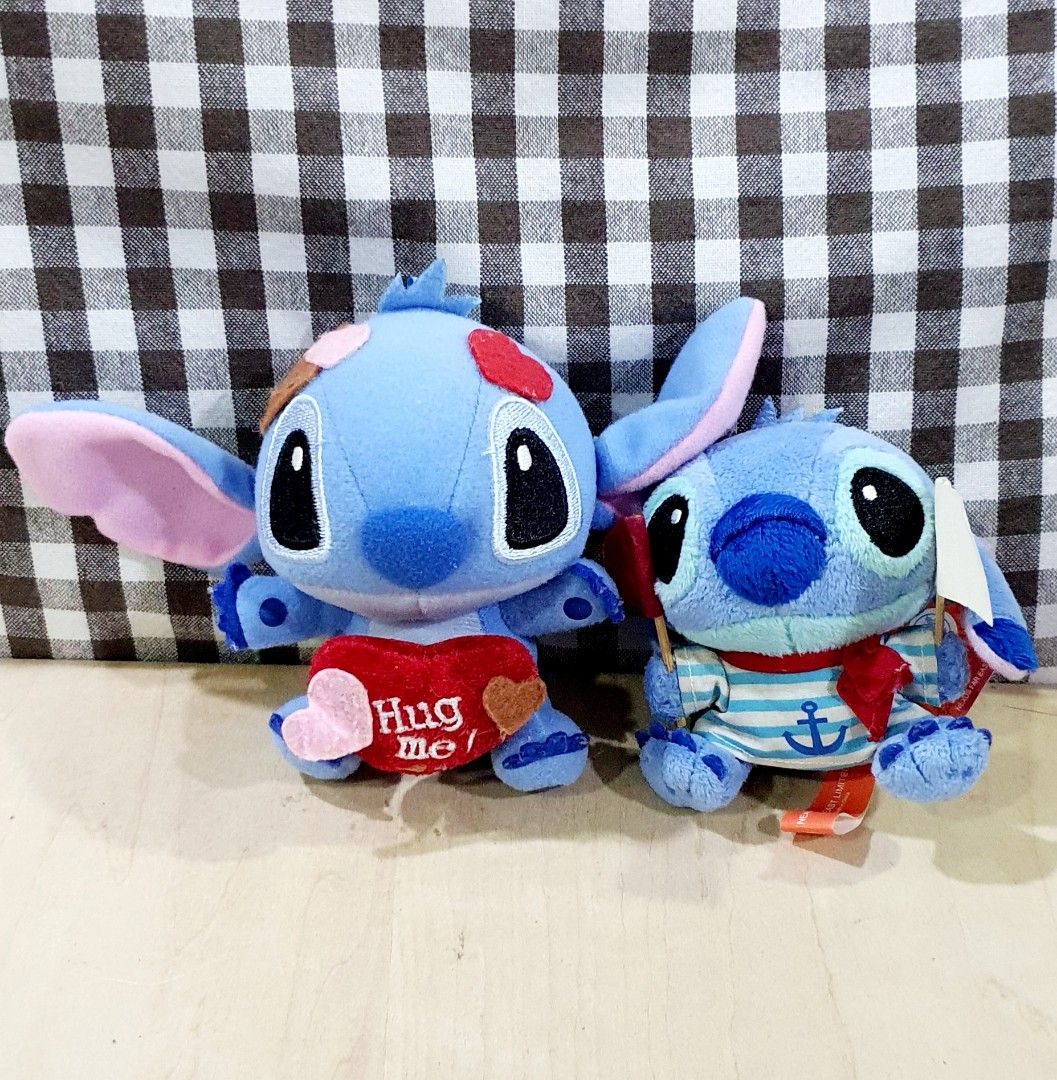 Disney Stitch plush keychain combo, Hobbies & Toys, Toys & Games on