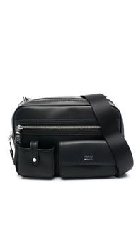 DKNY logo-plaque leather shoulder bag