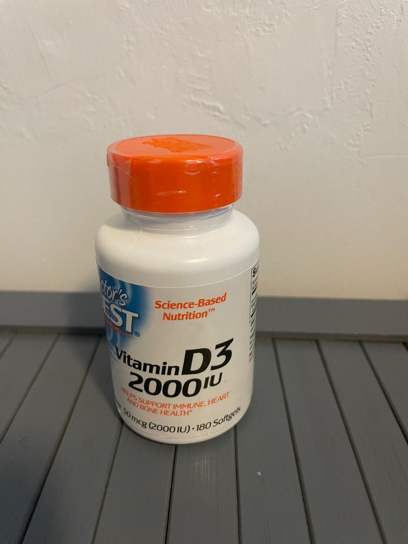 Doctor's Best Vitamin D3 2000 IU - 180 Softgels, Health & Nutrition ...