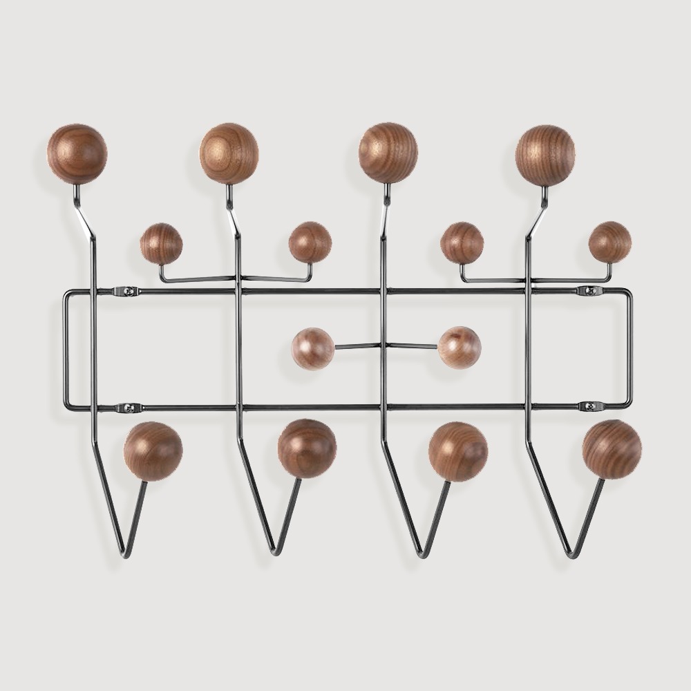 Eames Hang it All Coat Rack Mid Century Modern Reproduction in Walnut