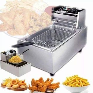Electric Deep Fryer w/ Strainer Stainless