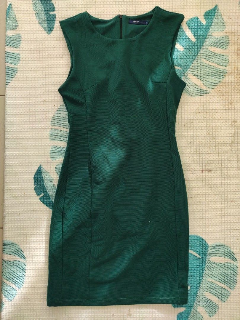 Emerald green office casual semiformal cocktail dress, Women's Fashion