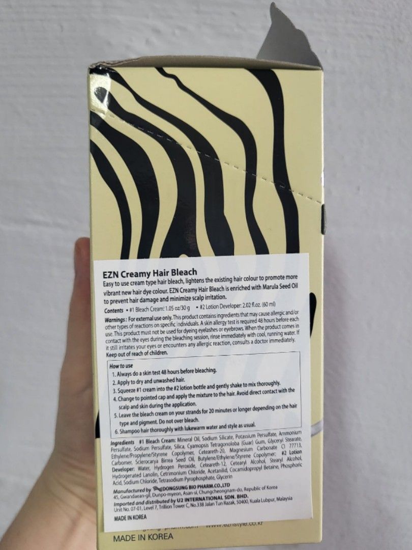 eZn Creamy Hair Bleach and Pudding Hair Color Peony Pink Toner, Beauty