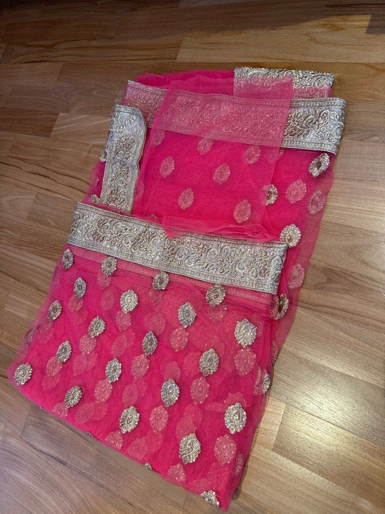 Indian Sari Scarf Mesh Embroidery Ethnic India Pakistan main image 1