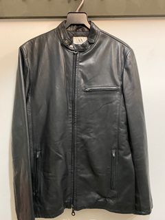 For Sale- Armani Exchange Black Leather Jacket