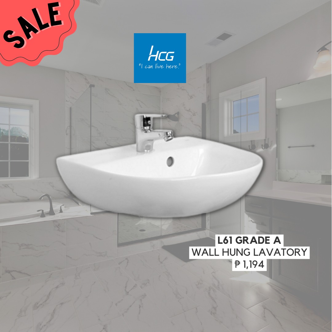 FOR SALE HCG L61 WALL HUNG LAVATORY, Furniture & Home Living, Bathroom