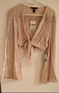 Forever 21 Nude Beige Tie top Cover up #forever21 #shein #lovito