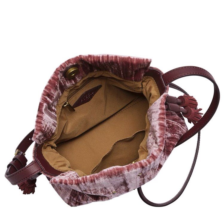 Fossil Rayna Drawstring Crossbody in Pink