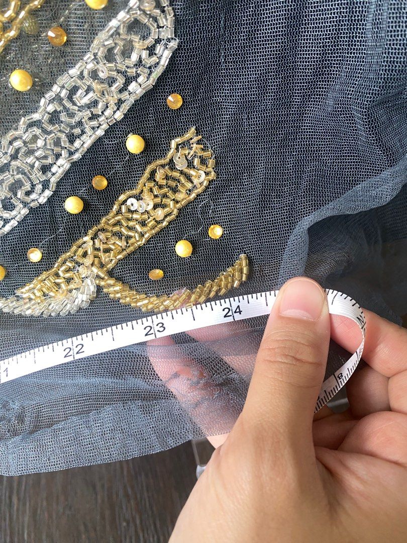 Fully Beaded Fabric for Formal Gown Dress, Women's Fashion, Dresses & Sets, Dresses on Carousell