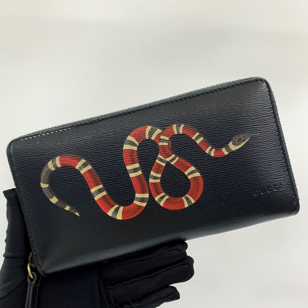 Gucci snake long wallet sale
