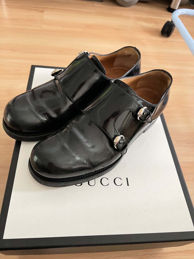 Mens gucci clearance strap shoes