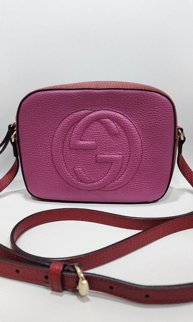 Gucci Soho camera double color bag, Luxury, Bags & Wallets on Carousell