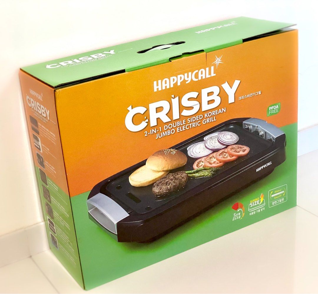 Happycall Crisby 2in1 Double Sided Korean Jumbo Electric Grill, TV